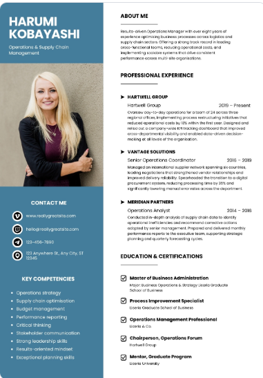 Professional CV Sample 69